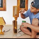 Pemuda di Lebak Manfaatkan PSBB, Membuat Seni Kerajinan